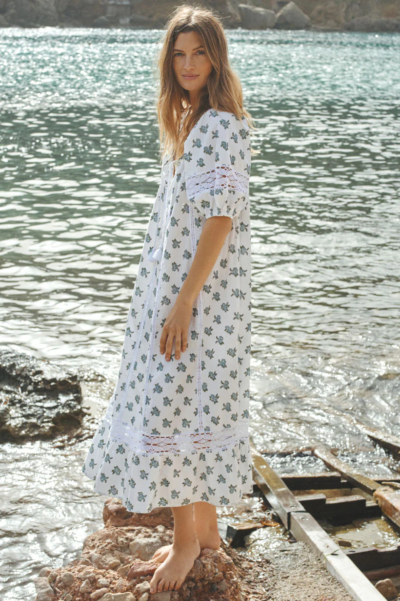 Fable Block Printed Midi Dress - Image 4