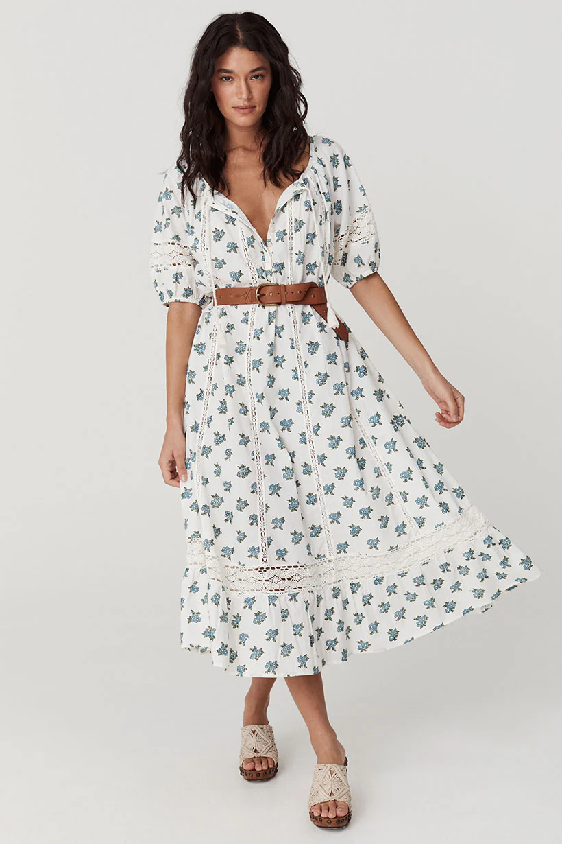 Fable Block Printed Midi Dress - Image 5