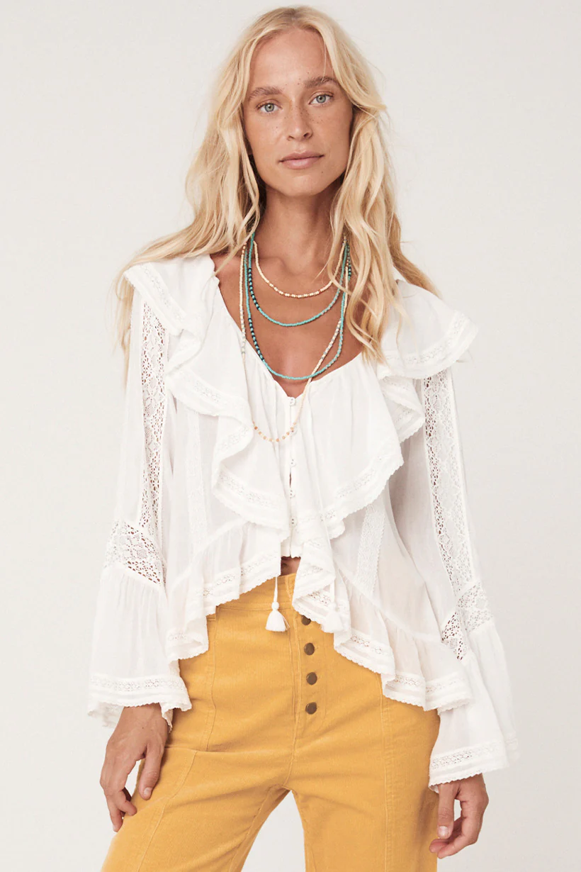 Fleur Lace Frill Blouse - Image 6