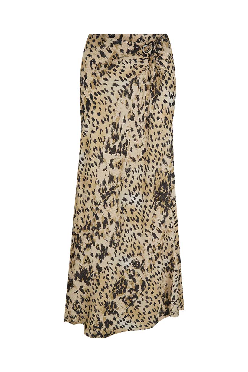 Snow Leopard Bias Maxi Skirt - Image 6