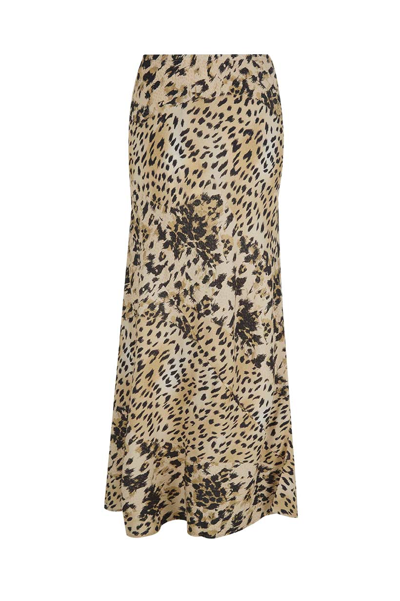 Snow Leopard Bias Maxi Skirt - Image 7
