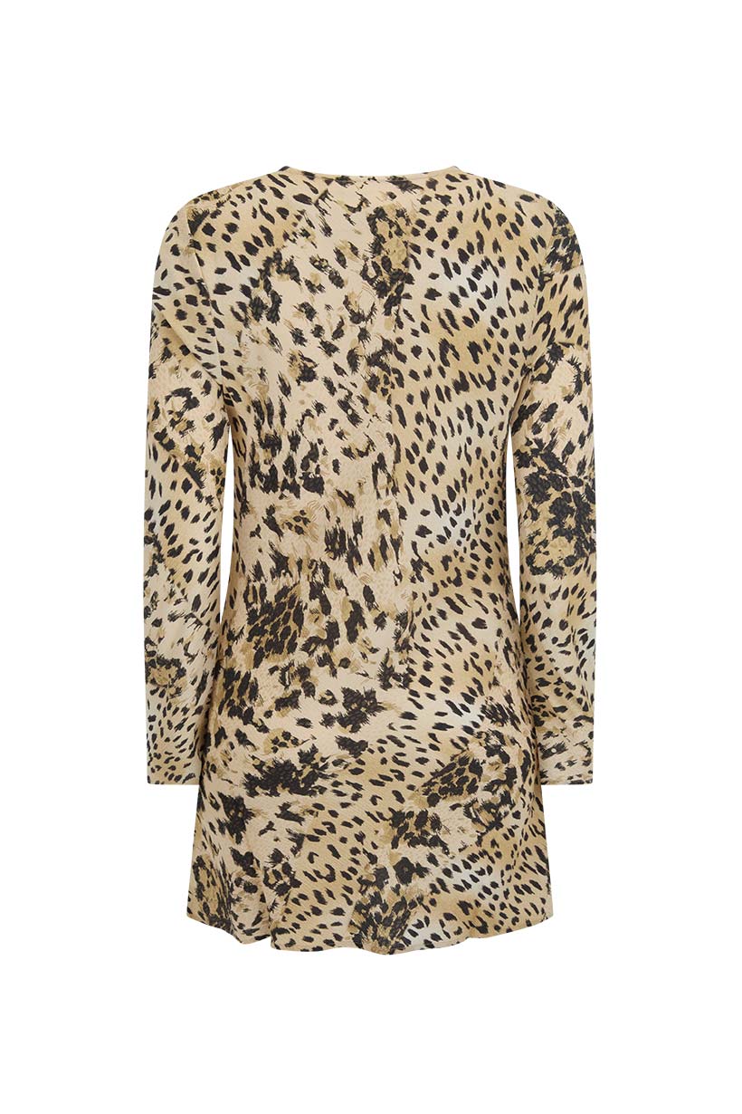 Snow Leopard Bias Mini Dress - Image 6