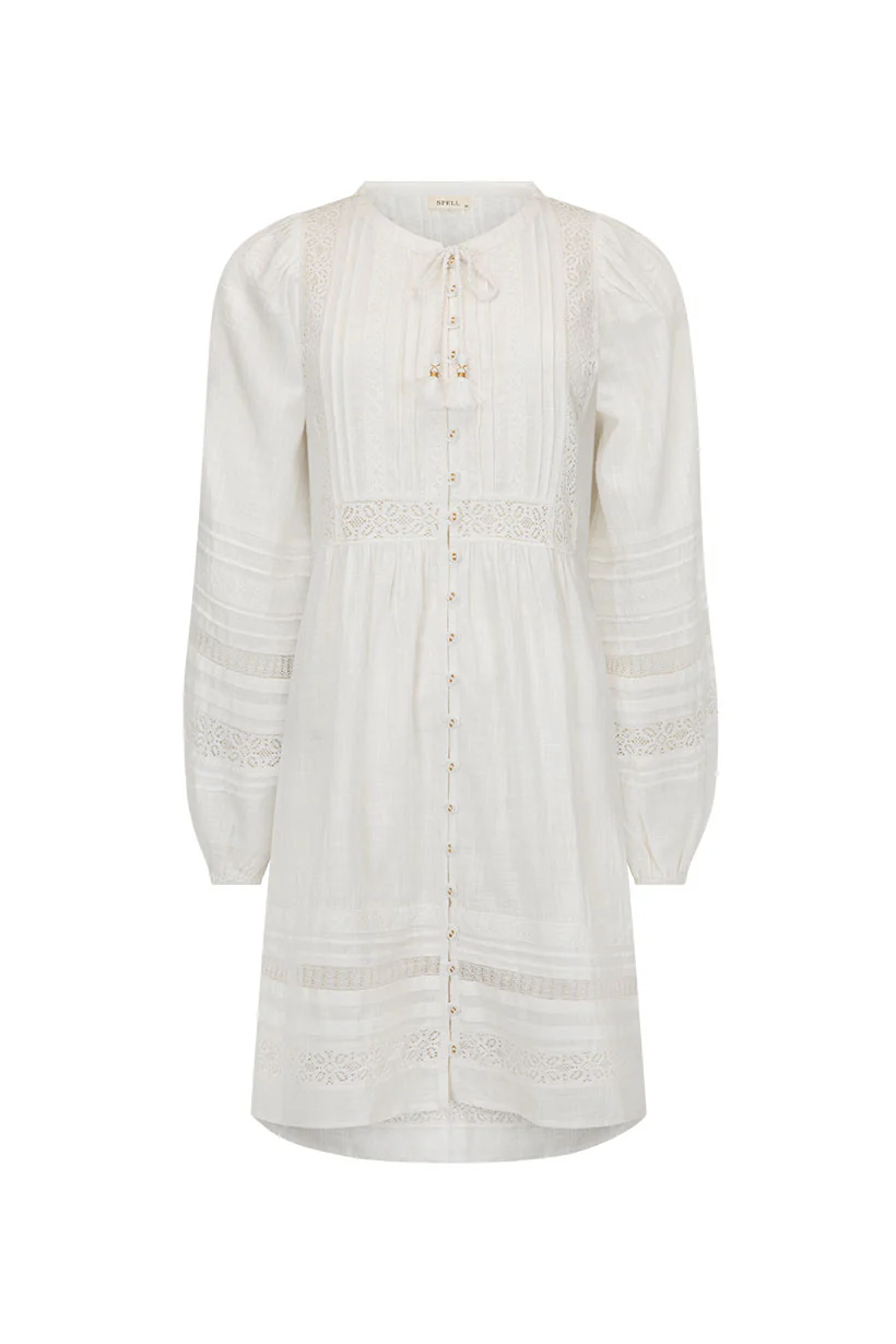 Stevie Lace Boho Mini Dress - Image 4